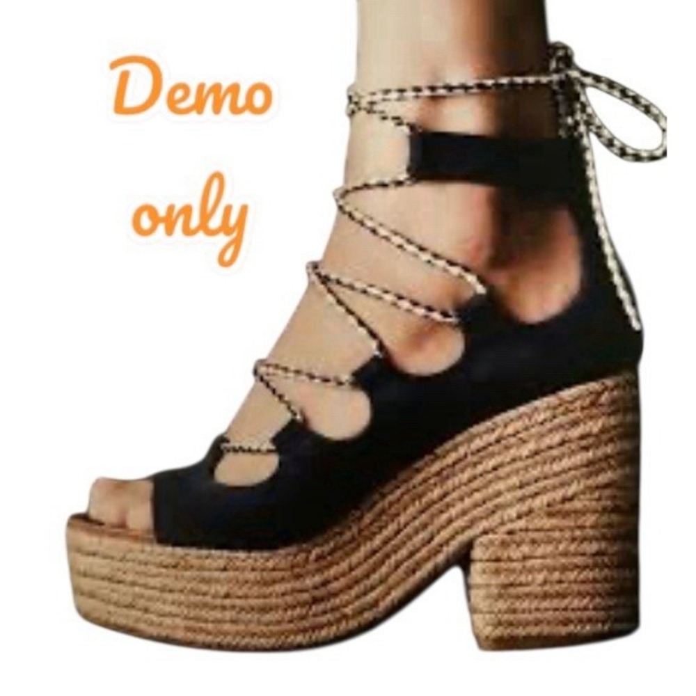 Tory Burch Brown Suede Platform Sandals - Picture 7 of 10